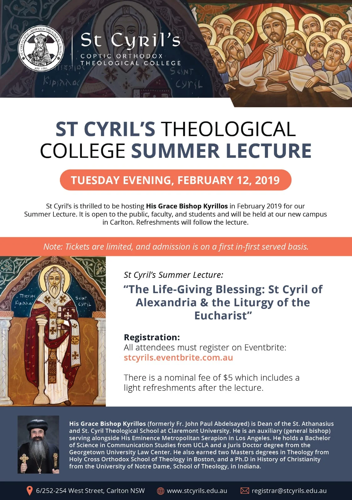 Bishop Kyrillos – Summer Lecture